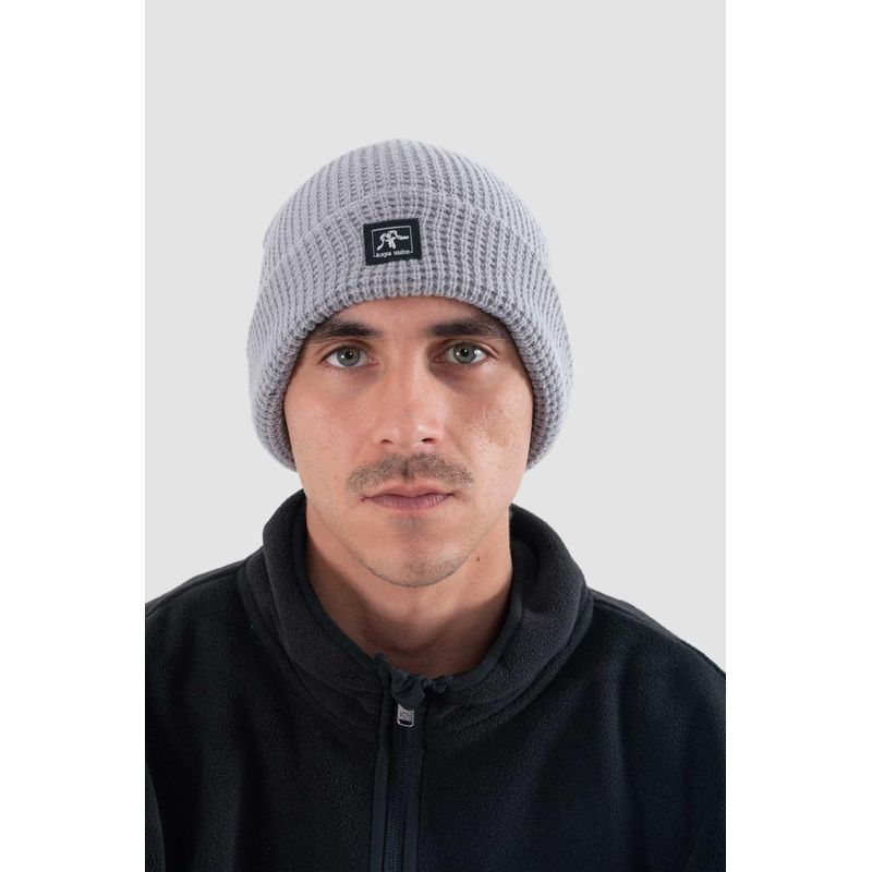 KAYA UNITE - Gorro Beanie Waffle Logo Gris