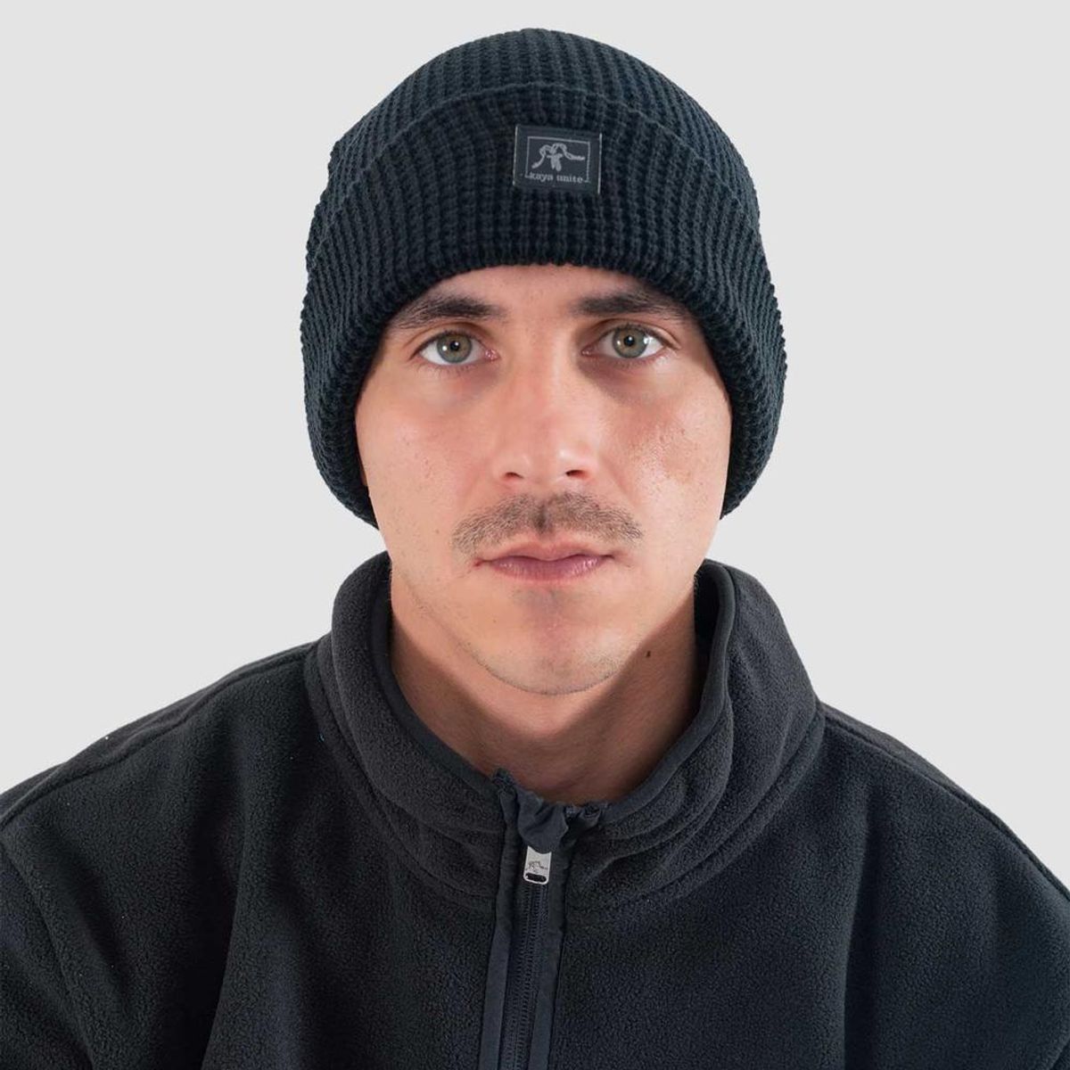 KAYA UNITE - Beanie Waffle Logo Negro