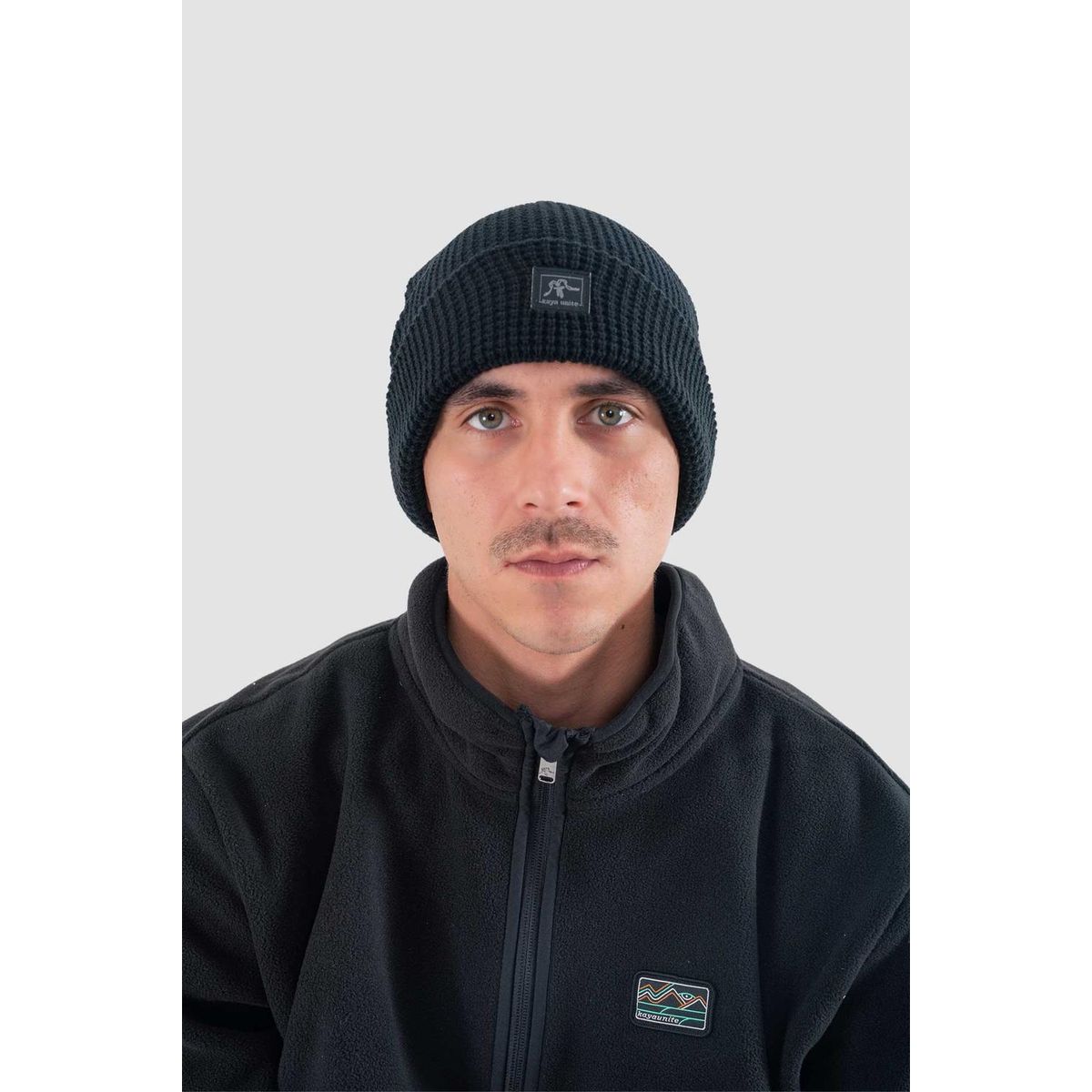 KAYA UNITE - Beanie Waffle Logo Negro