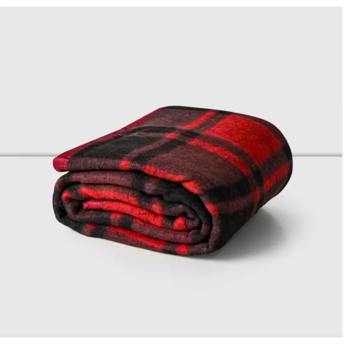 ILLUSIONS - Frazada Eco Jacquard Cannon (Apto 1 Pl Y 1.5) ESCOCES GRIS ROJO