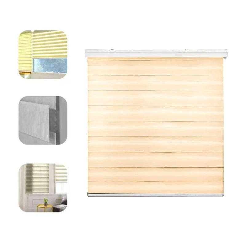 GENERICO - Cortina Roller Duo Zebra Día Y Noche 200 X 200 Beige