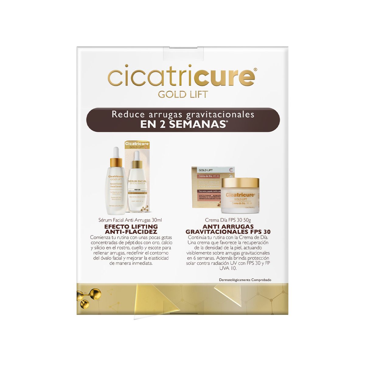 CICATRICURE - Pack Cicatricure Gold Crema Día + Serum Efecto Lifting
