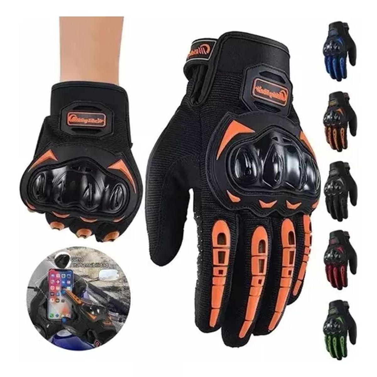 TIOZONEY - Guantes De Proteccion Anti Derrape Pantalla Táctil Para Moto