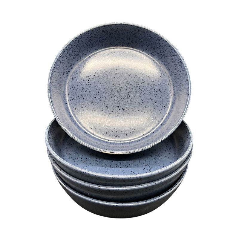 GENERICO - Pack 4 Plato Sopero Semihondo Decorativo Manchas
