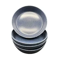 GENERICO - Pack 4 Plato Sopero Semihondo Decorativo Manchas