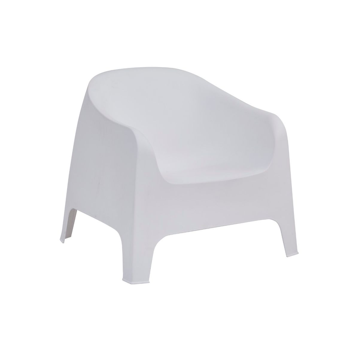 LUMAX - Sillon Individual Blanco Plastico Exterior Jardin