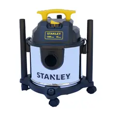 STANLEY - Aspiradora Acero Inox. super secas o mojadas 1300W. 15 lts