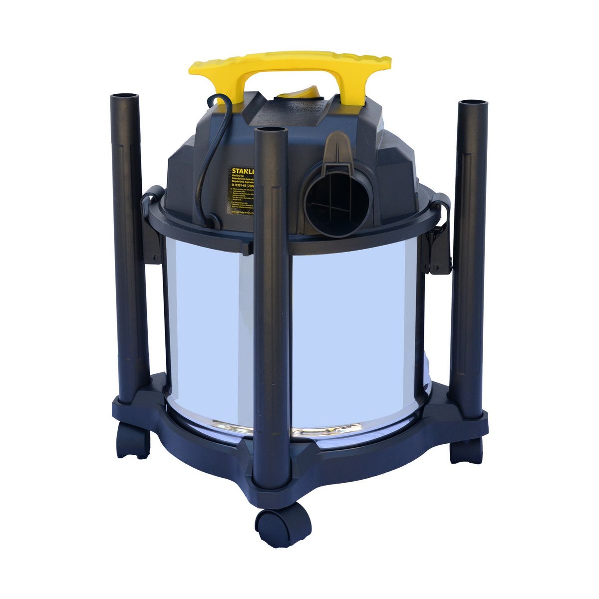 STANLEY - Aspiradora STANLEY Acero Inox. super secas o mojadas 1300W. 15 lts