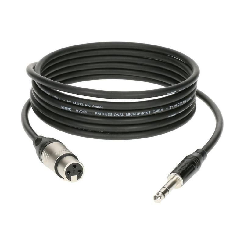 KLOTZ - Cable Xlr Hembra-plug Stereo Klotz M1fs1k0500 Negro 5 Metros