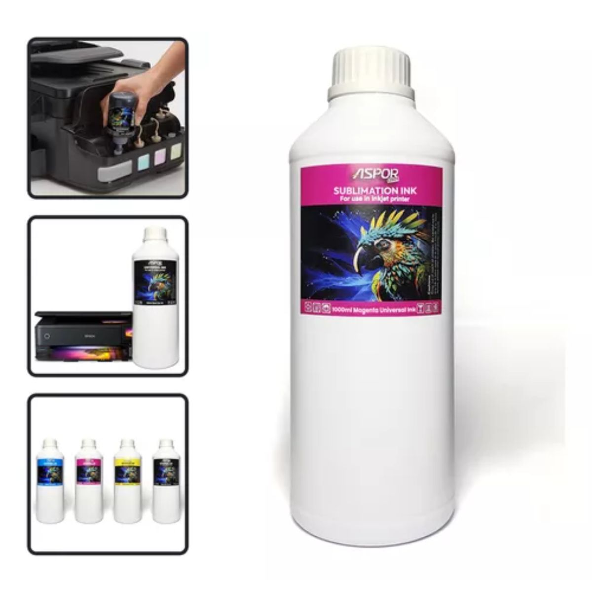 GENERICO - Tinta Para Sublimación 1000ml Color Universal Premium Magenta
