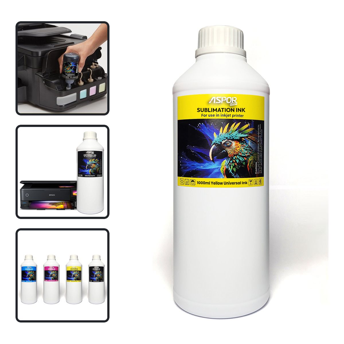 GENERICO - Tinta Para Sublimacion 1000ml Color Universal Premium Amarillo