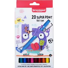 BRUYNZEEL - Marcadores Para Niños Superpoint 20 Colores
