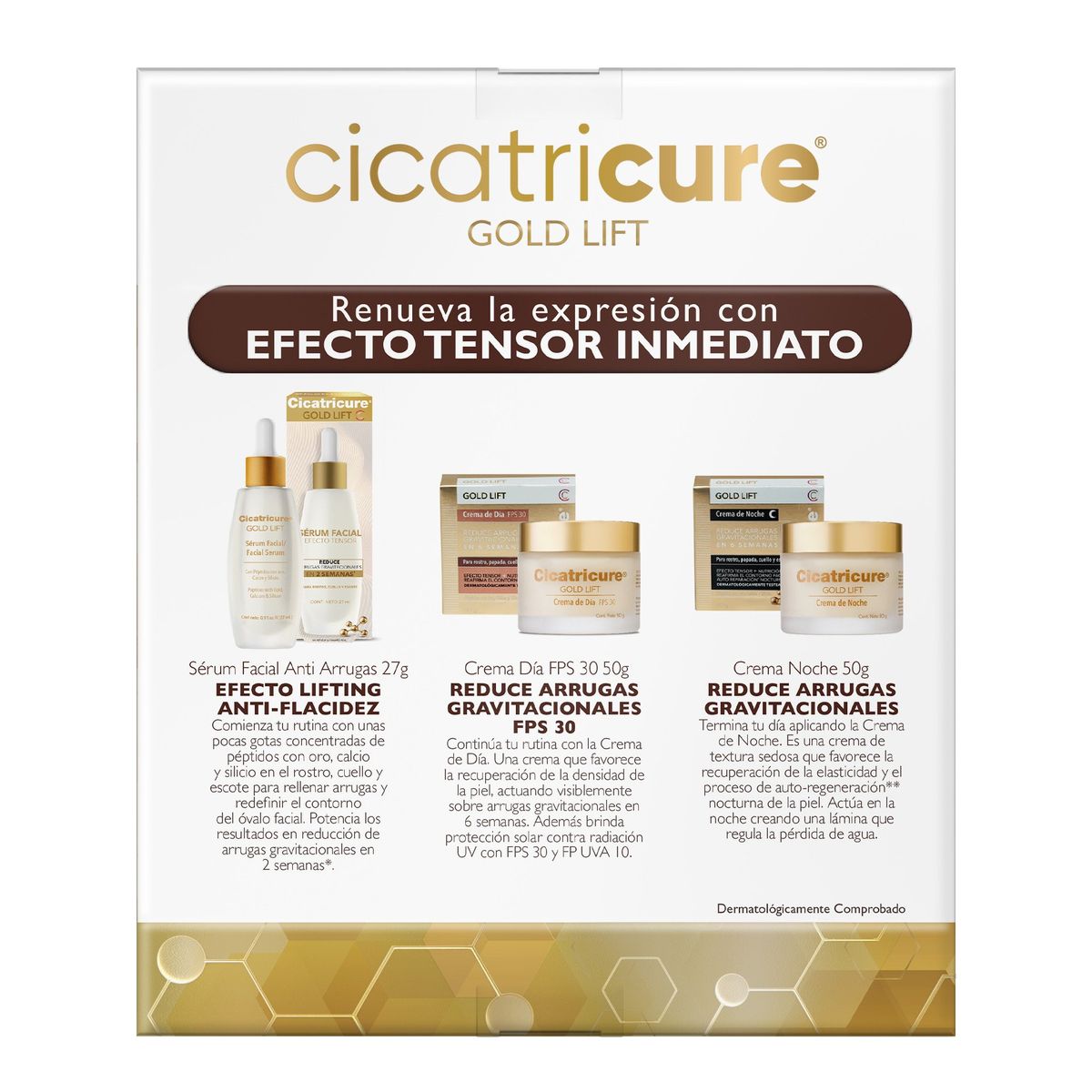 CICATRICURE - Pack Cicatricure Gold Lift Crema Dia+Noche+Serum