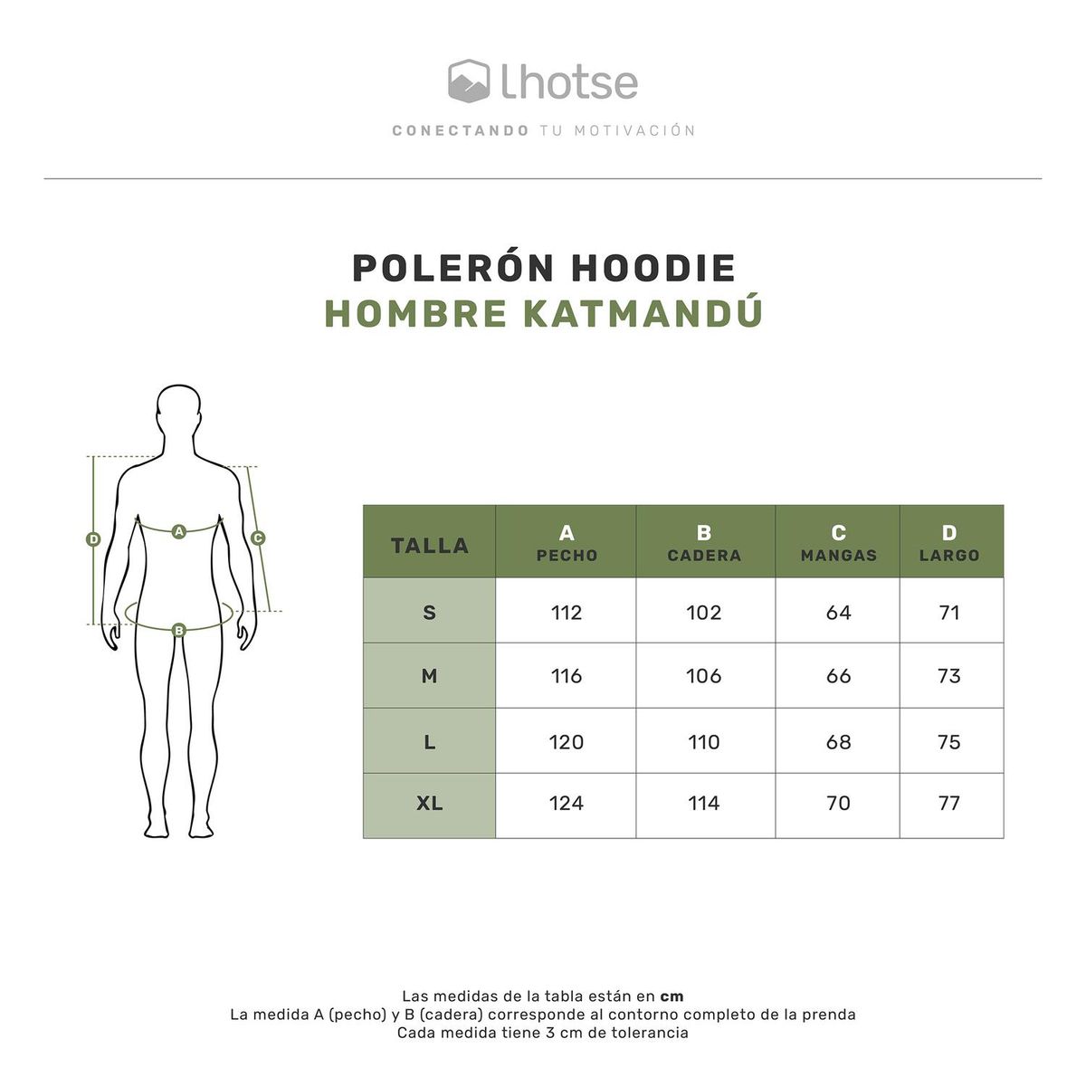 LHOTSE - Polerón Hombre Hoodie Katmandú Lhotse