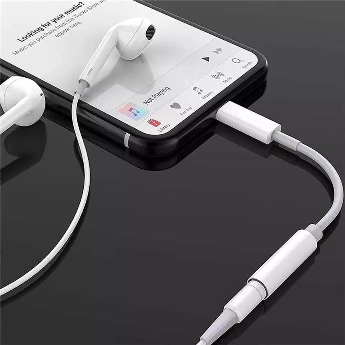 GENERICO - Adaptador iPhone Auxiliar Jac 3.5 mm