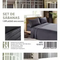 ANGELES DEL HOGAR - JUEGO DE SABANAS DE 200 HILOS PLAZA Y MEDIA COLOR A ELECCIÓN