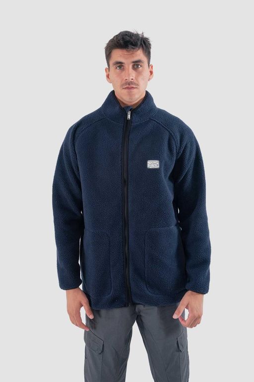 Poleron Chiporro Hombre Full Zip Navy Azul XS