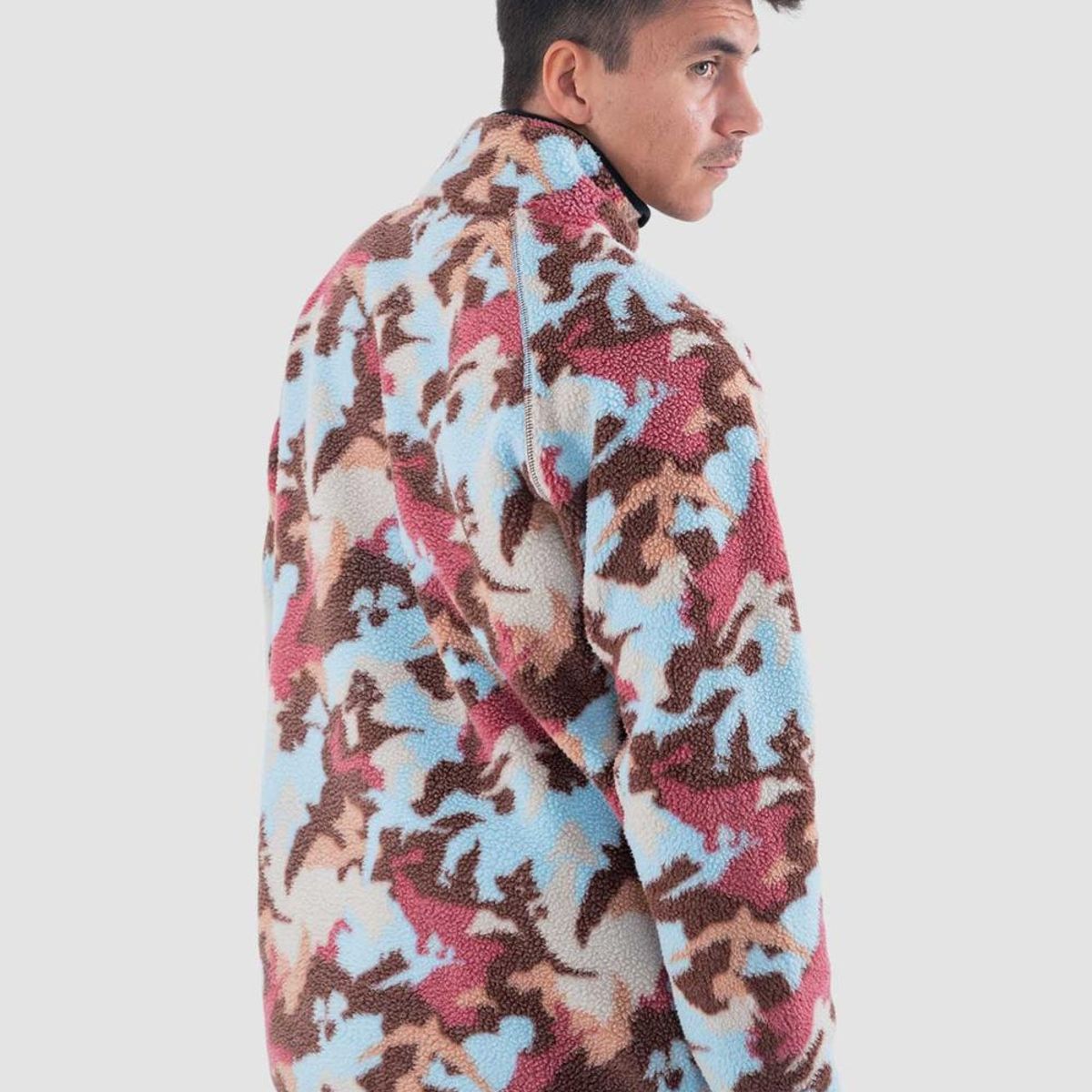 KAYA UNITE - Polerón Chiporro Hombre Half Zip Desert Burdeo