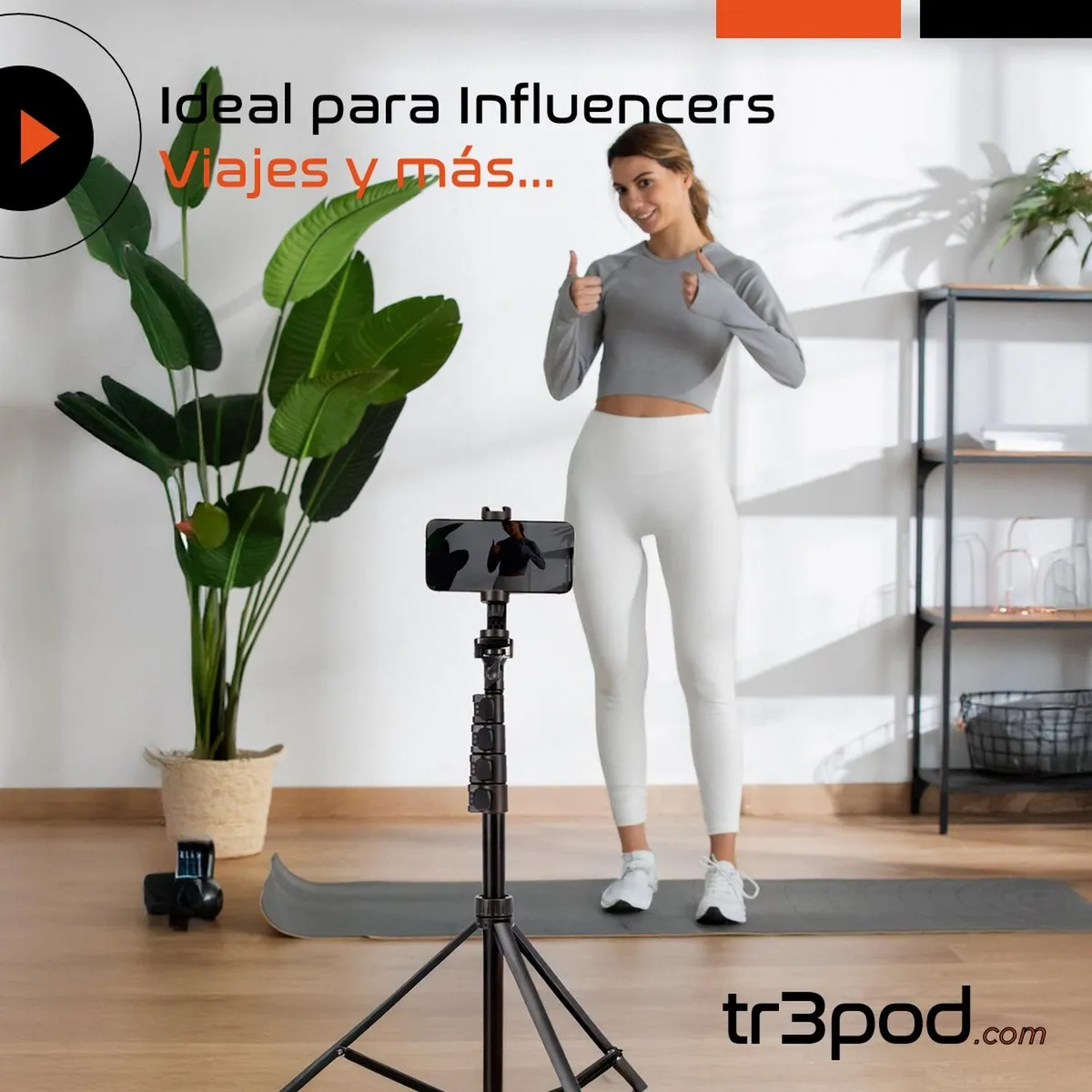 TR3POD - Tripode Celular Camara 360 Tr3pod Aluminio Plegable +Control