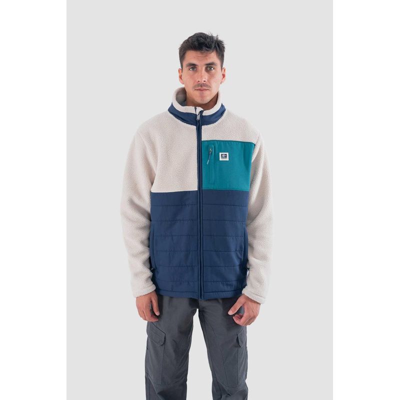 KAYA UNITE - Polerón Chiporro Hombre Pocket Full Zip Bone