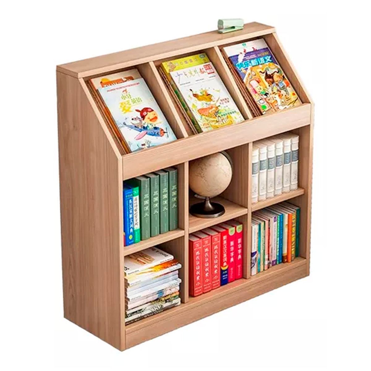 ESHOPANGIE - Sujetalibro Librero Estantería Organizador Infantil 3niveles-.