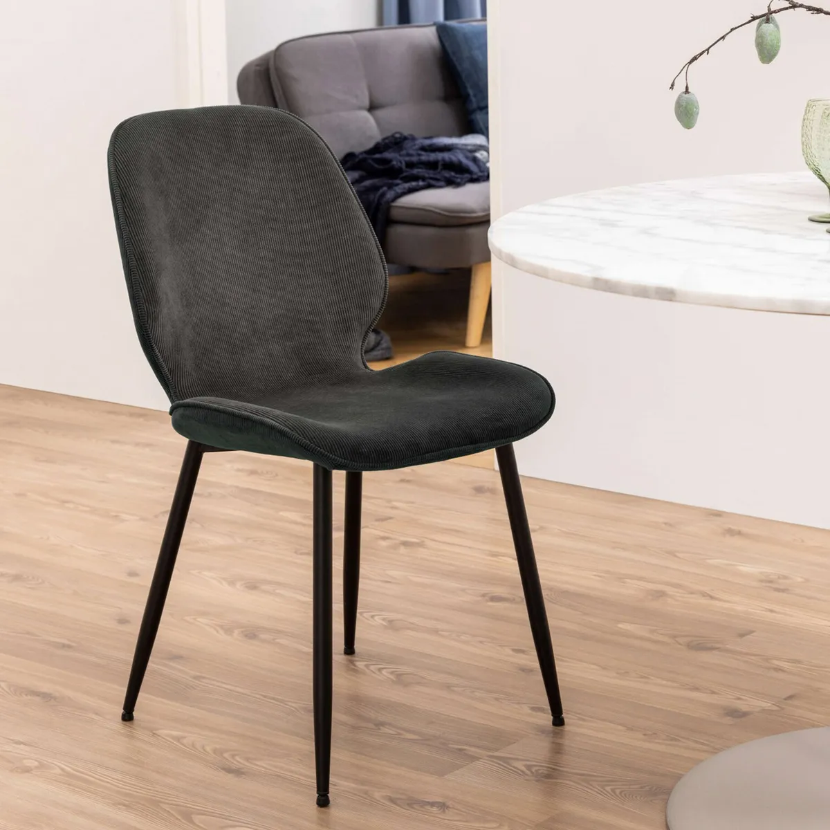 MIRKELA - Silla Lotta Gris Set De 2 Unidades