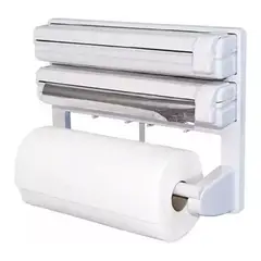 GENERICO - DISPENSADOR TRIPLE PARA TOALLA DE PAPEL FILM Y ALUSA FOIL