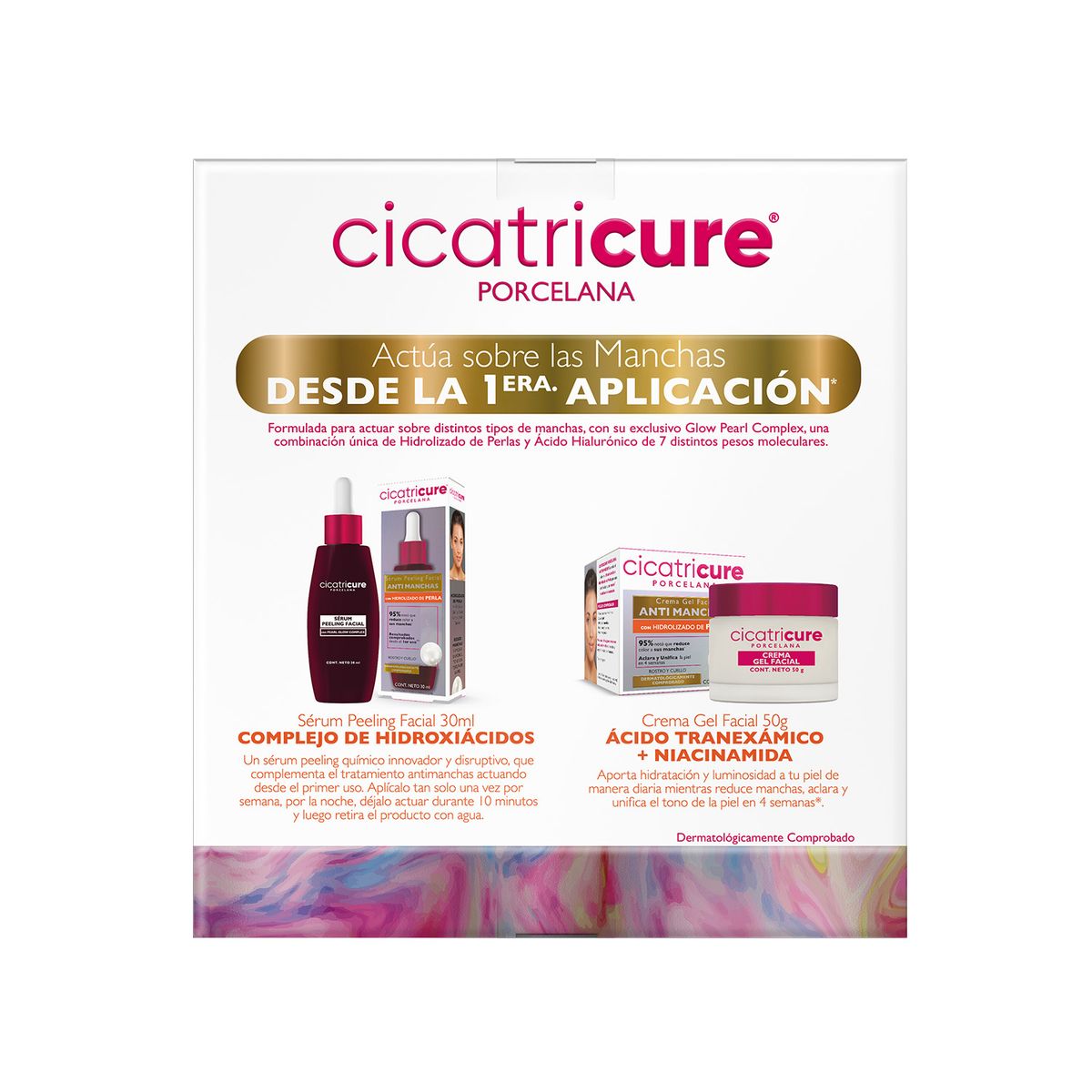 CICATRICURE - Pack Cicatricure Porcelana Sérum Peeling 30Ml +Crema Gel 50G