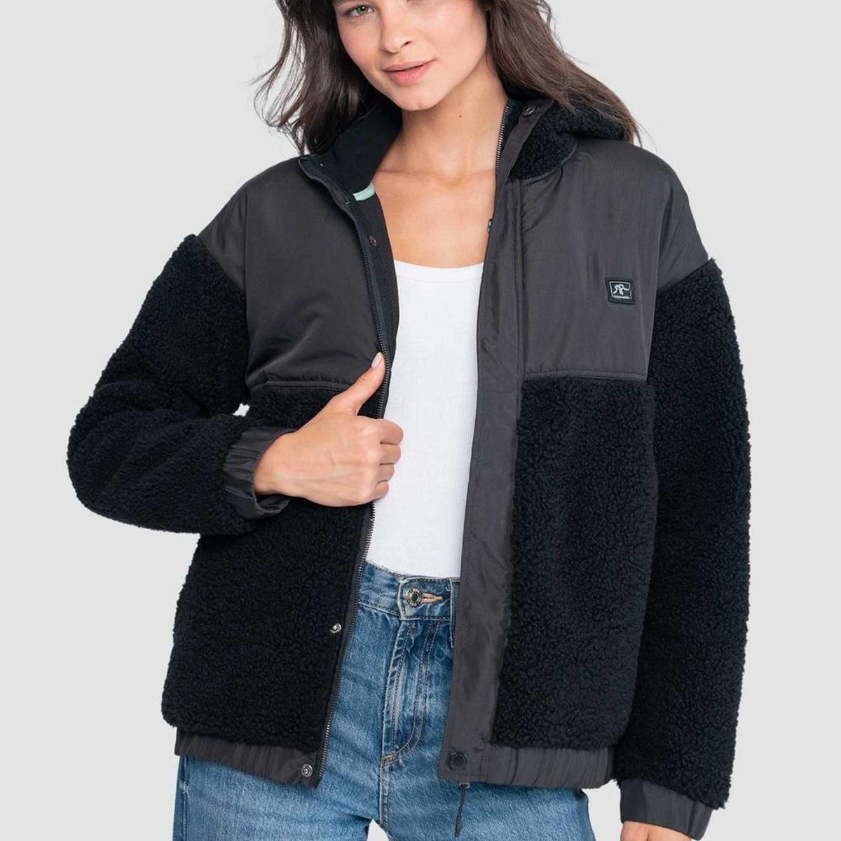 KAYA UNITE - Polerón Chiporro Mujer Puya Negro