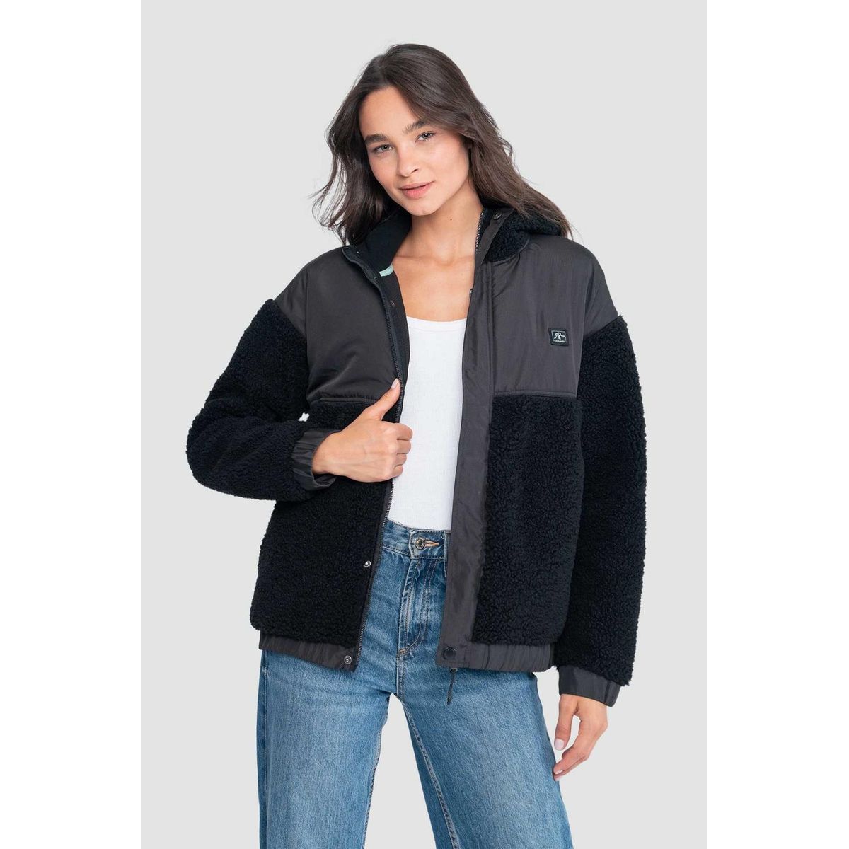 KAYA UNITE - Polerón Chiporro Mujer Puya Negro