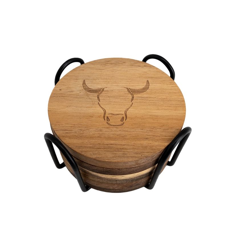 WAYU - Set 6 Posavasos Madera Wayu