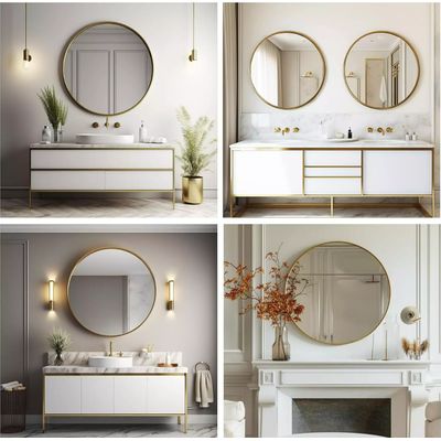 Imagen 2 del producto Espejo Redondo 60CM Marco Dorado Taller Sin Fronteras