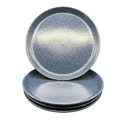 GENERICO - Pack 4 Plato Plano Decorativo Manchas