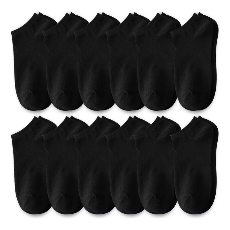 TIOZONEY - Calcetines Cortos Hombres Dama Unisex Cómodo 12 Pares