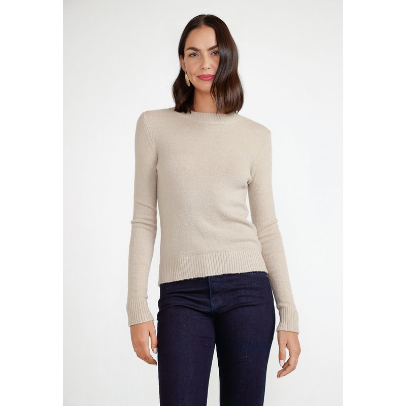 CANADIENNE - Sweater Mujer Acrílico Beige Canadienne