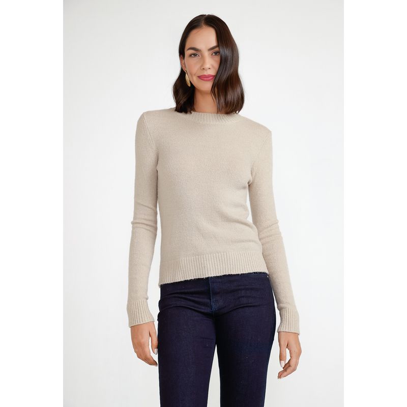 CANADIENNE - Sweater Mujer Acrílico Beige Canadienne