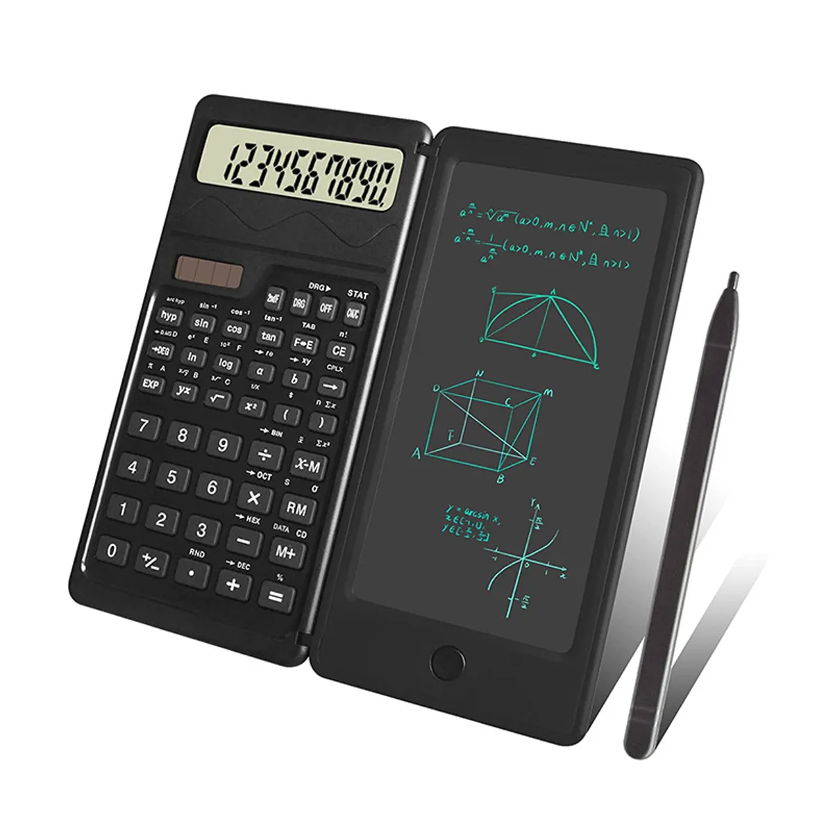 TIOZONEY - Calculadora de escritorio 12 dígitos con gran cuaderno LCD