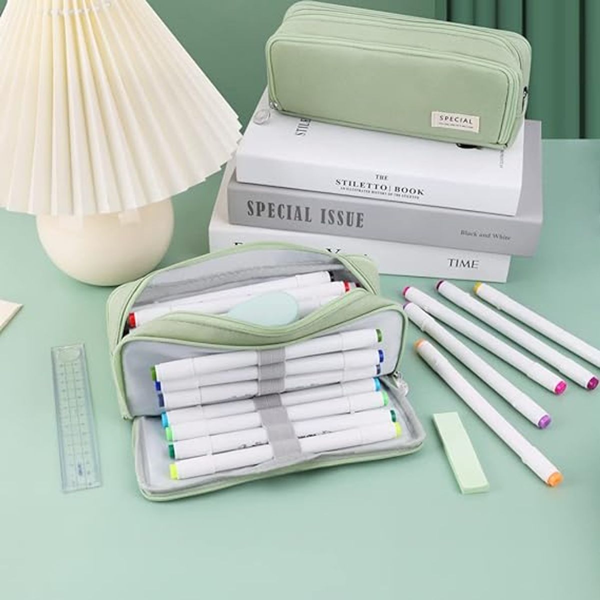 TIOZONEY - Estuche Para Lapices Escolar Gran Capacidad