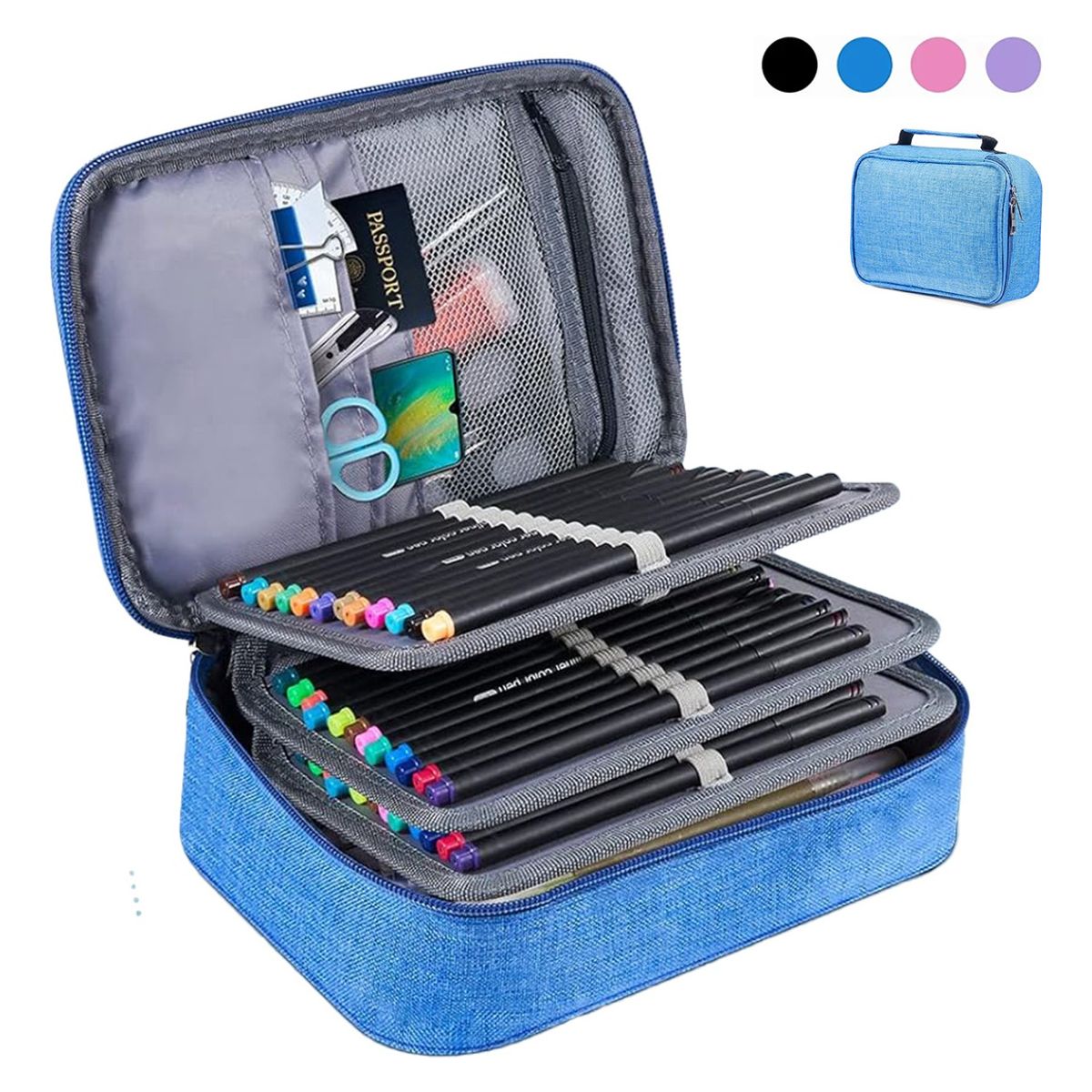 TIOZONEY - Estuche Para Lapices 72 Ranuras Lapiceras Organizadoras