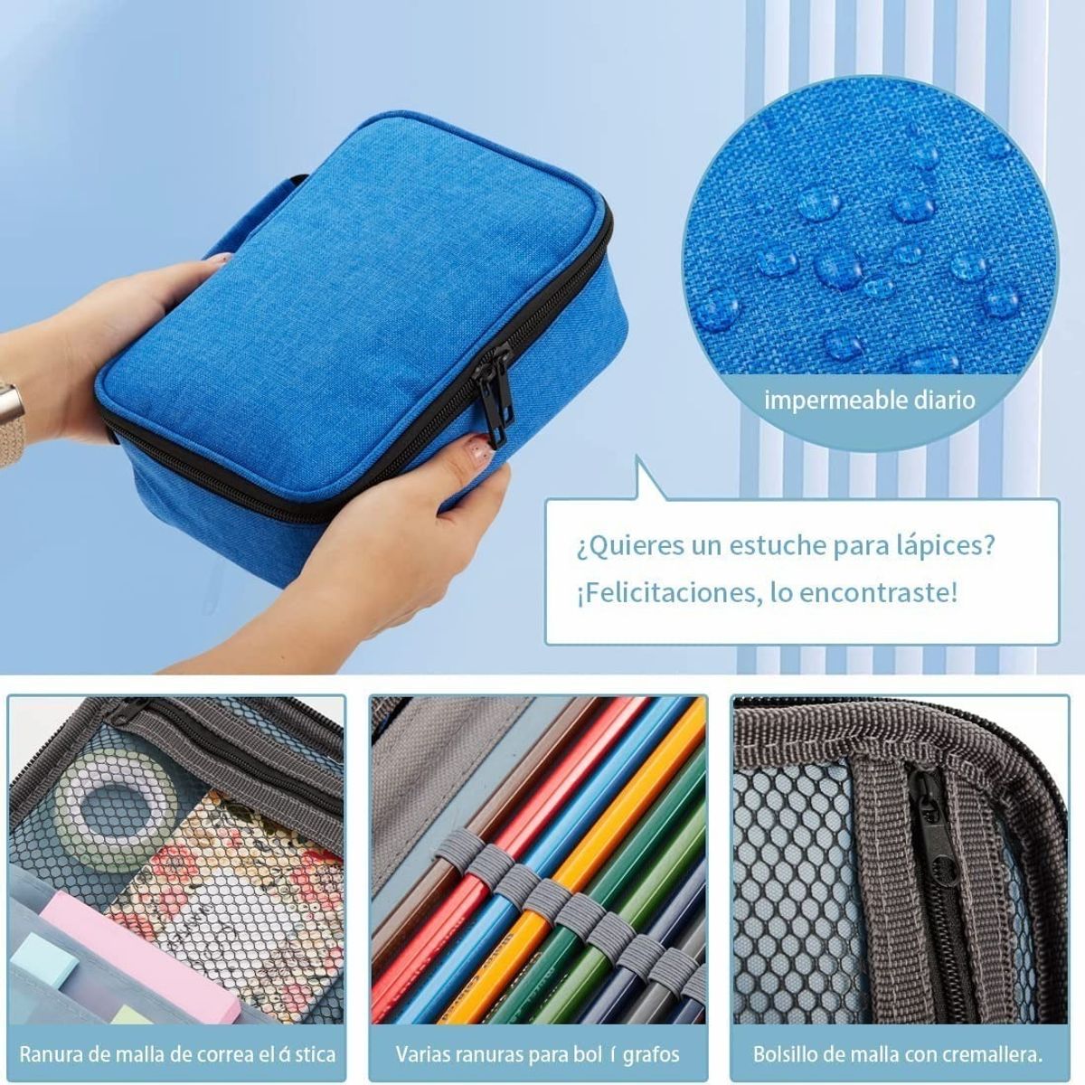 TIOZONEY - Estuche Para Lapices 72 Ranuras Lapiceras Organizadoras