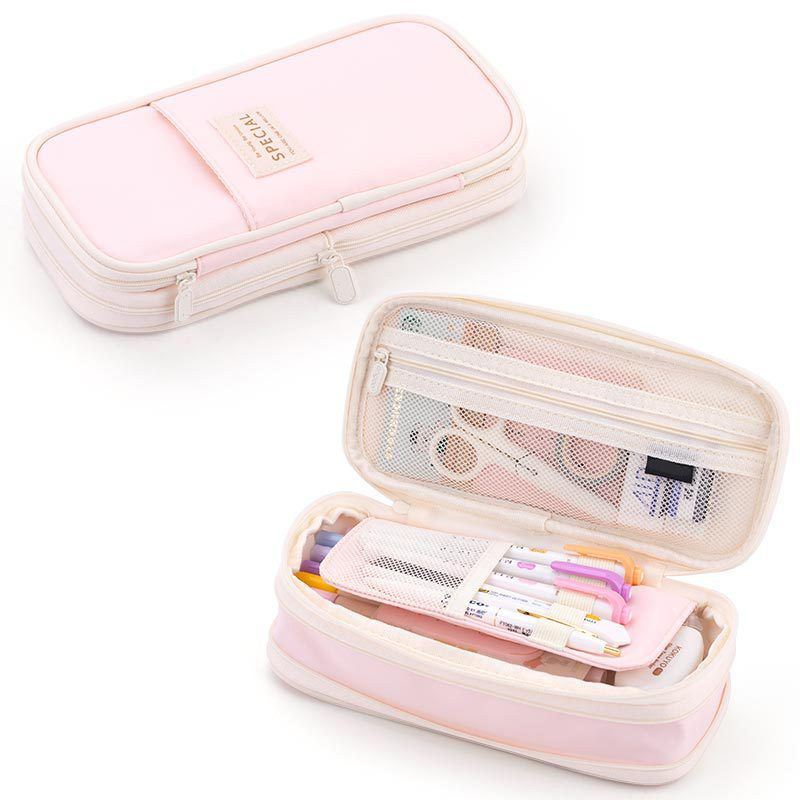 TIOZONEY - Lapicera Estuche gran capacidad cremallera doble capa.