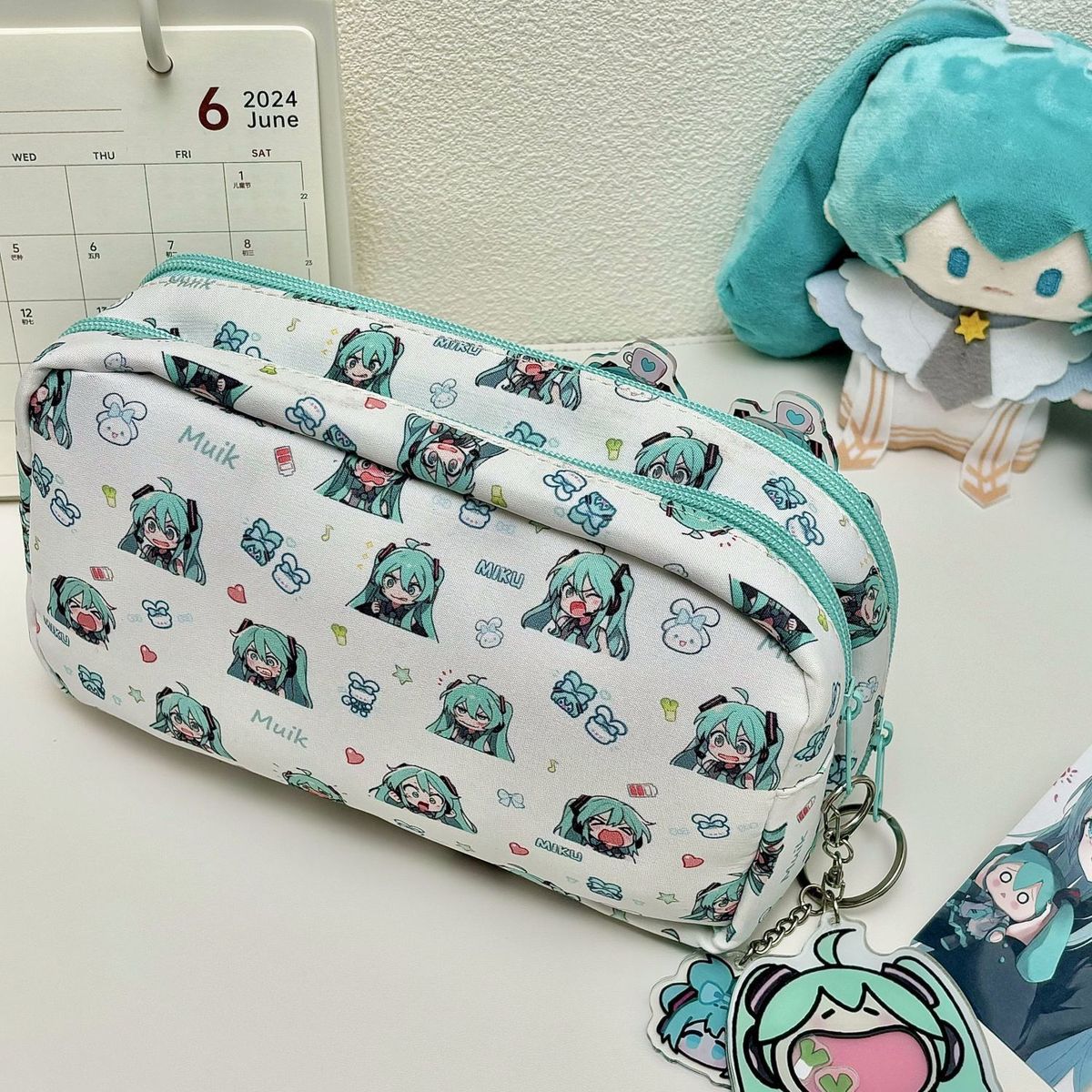 TIOZONEY - Estuche para bolígrafo de estudiante Miku