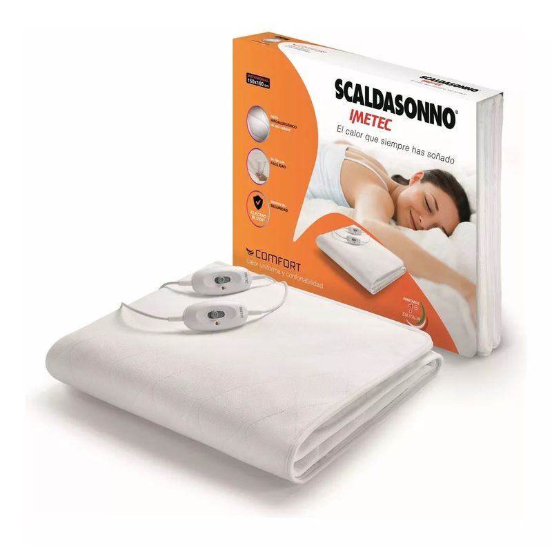 IMETEC - Calientacama Scaldasonno Comfort Imetec 2 Plazas Color Blanco
