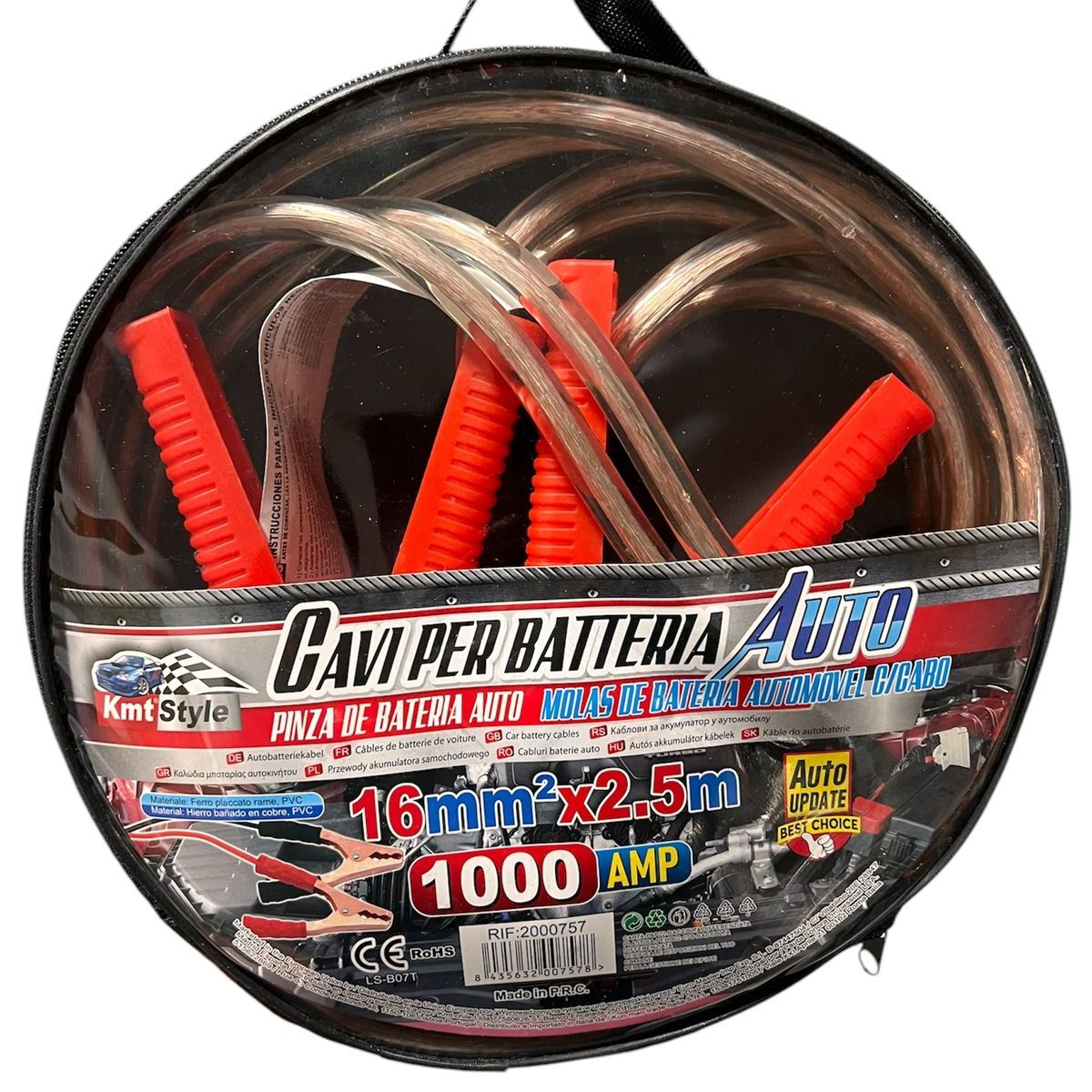 OEM - Cable Puente Batería Reforzado 1000 Amp Roba Corriente 2,5m