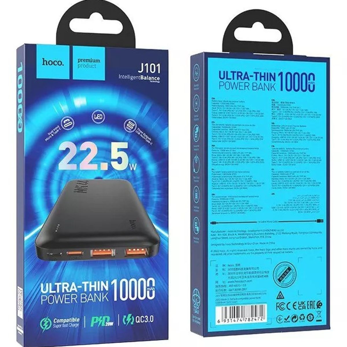 GENERICO - Power bank HOCO 10000 mAh J101