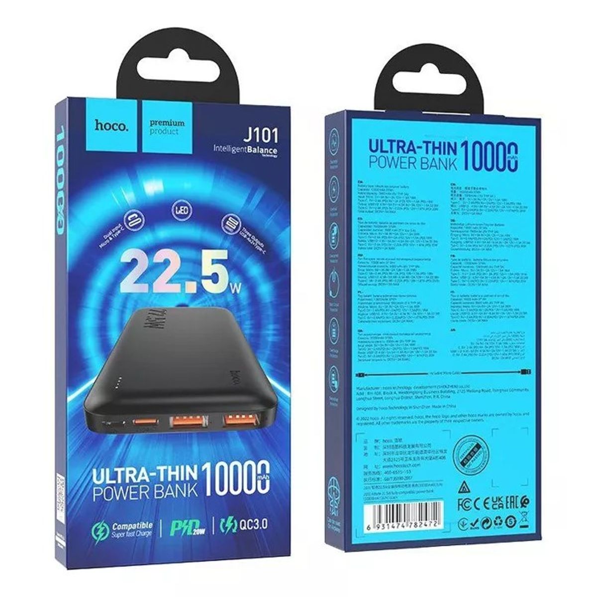 GENERICO - Power bank HOCO 10000 mAh J101