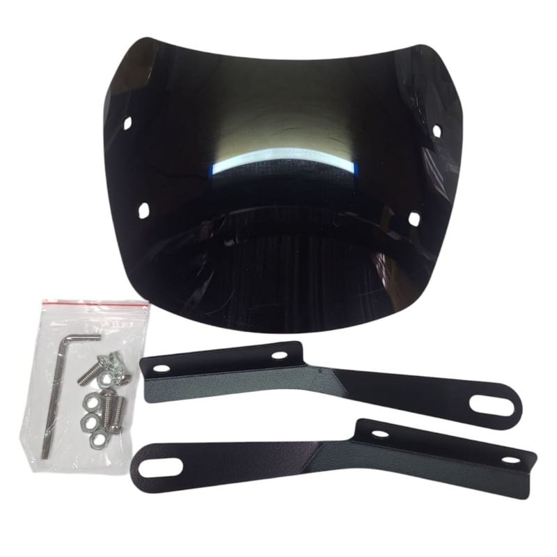 GENERICO - Parabrisas Moto Ahumado Yamaha FZ-X 150 Deportivo