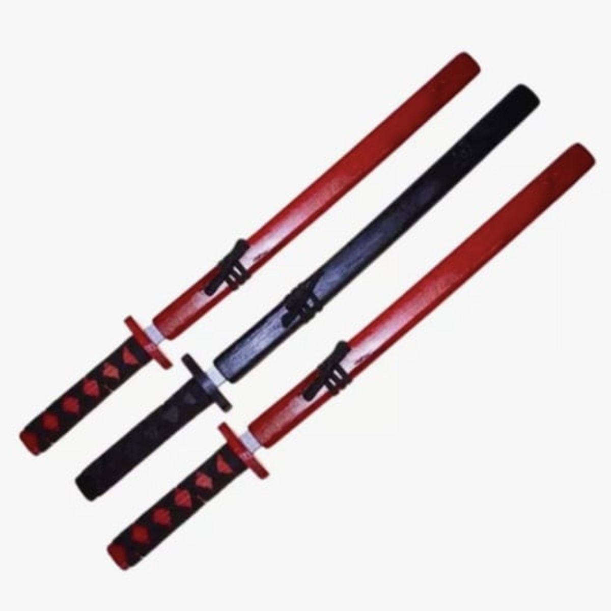 GENERICO - Pack 3 Katana Japonesa Madera