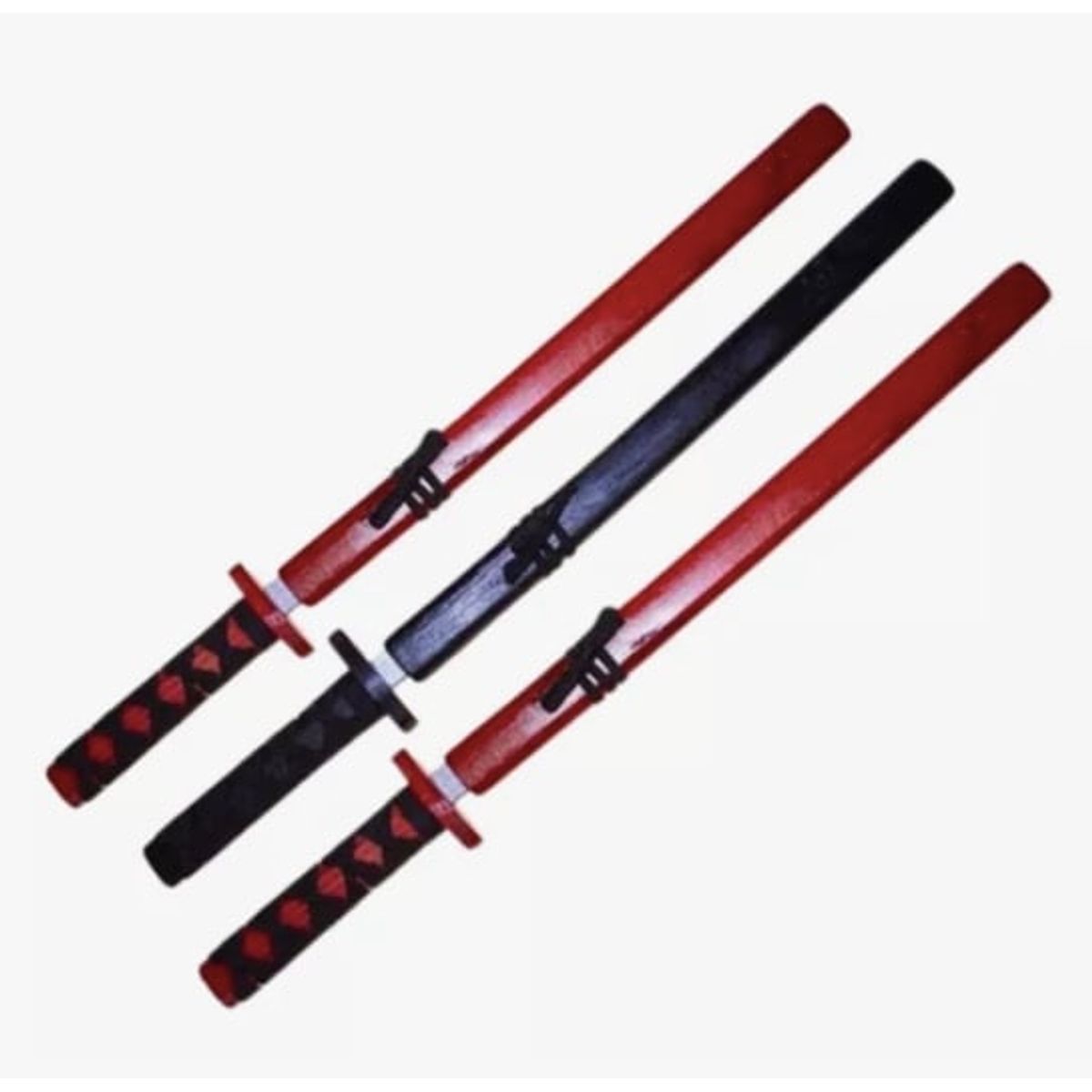 GENERICO - Pack 3 Katana Japonesa Madera
