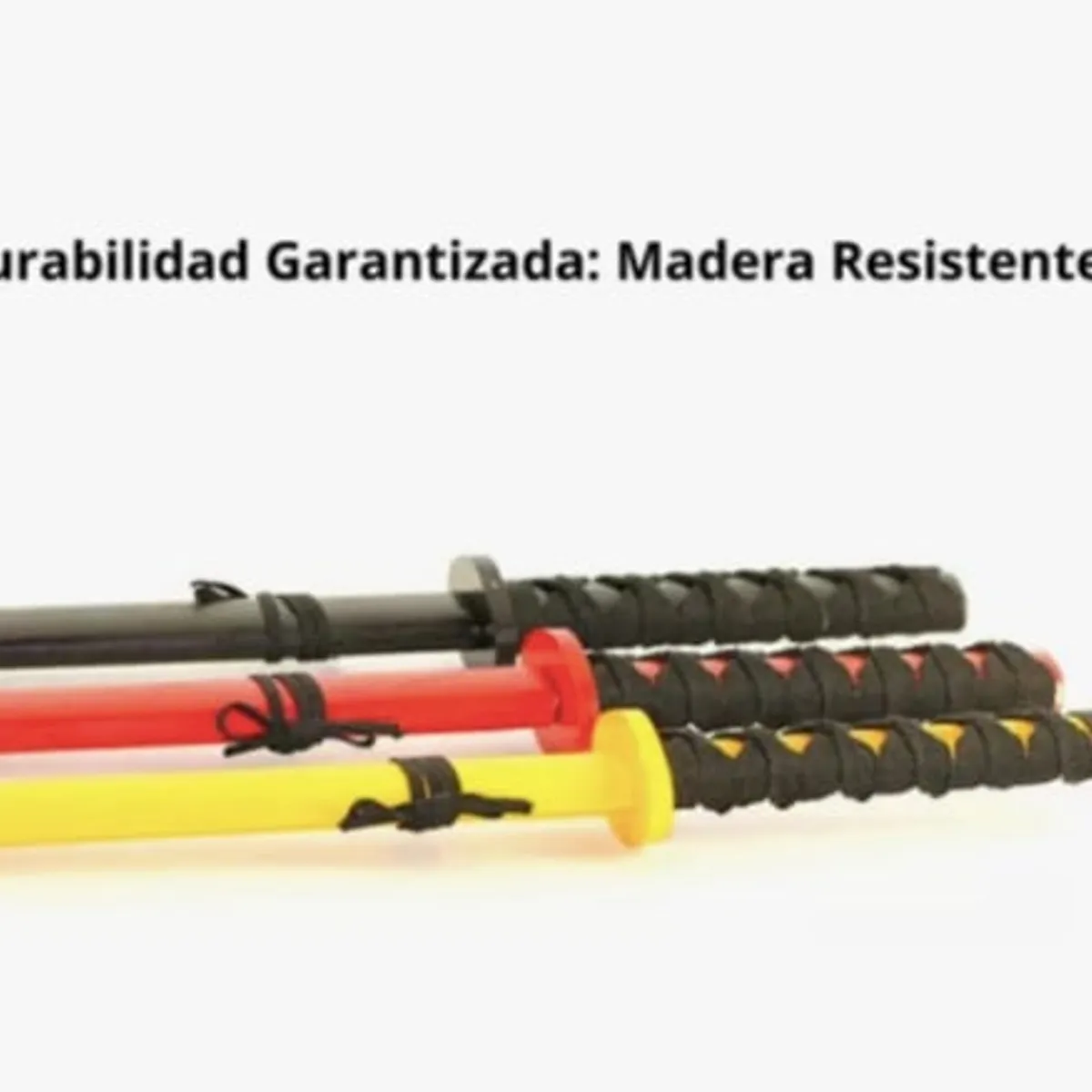 GENERICO - Pack 3 Katana Japonesa Madera